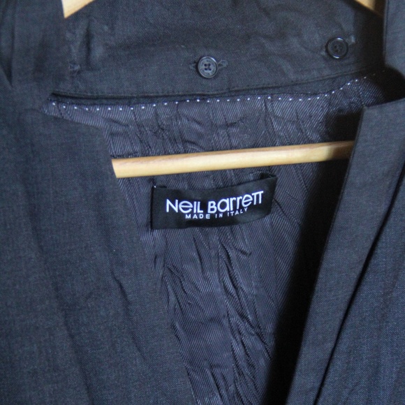 Neil Barrett Charcoal Vest Waistcoat 38 / Medium w/ tags - Picture 4 of 13